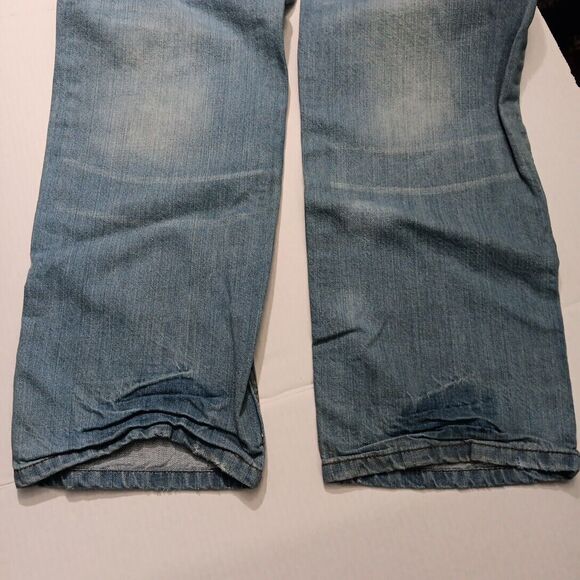 Rocawear Jeans Mens 38x36 Tall Light Wash Classic Fit HipHop Y2K Distressed VTG - Picture 5 of 5